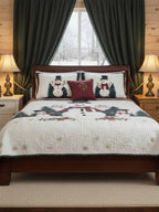 Frosty Friends 3-Piece Quilted Bedding Set