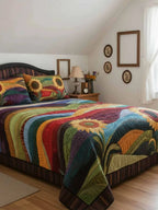 Country Sunflower Dreams 3-Piece Quilted Bedding Set3