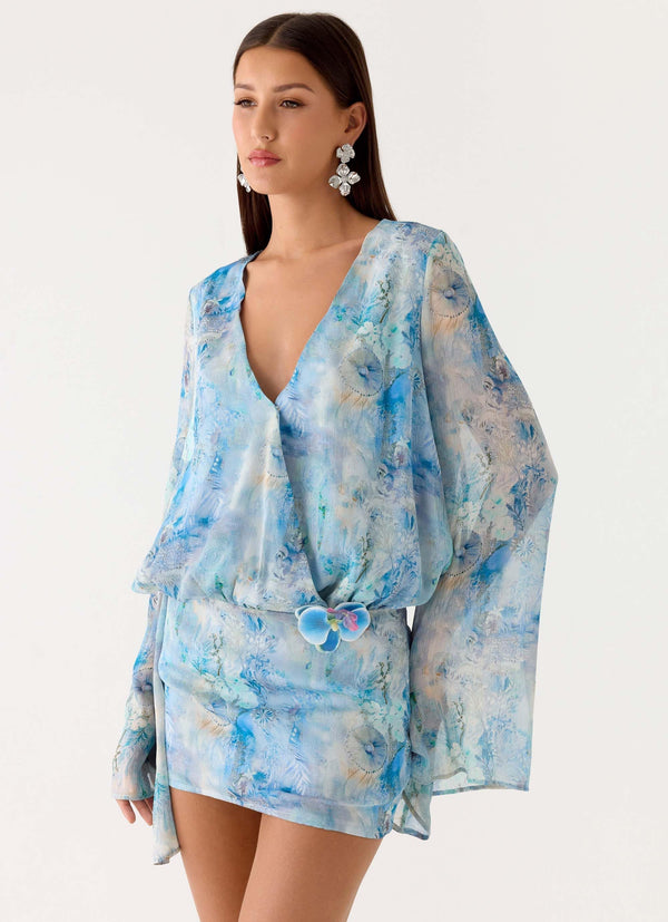 Aqua Paisley