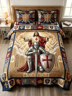 Christ Knight Three-Piece Quilted Bedding Set
