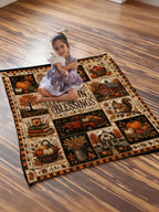 Autumn Blessings Harvest Patchwork Quilted 3‐Piece Bedding Set