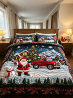 Santa Journey 3-Piece Quilted Bedding Set
