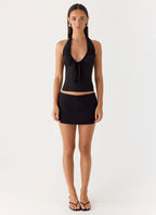 Ask You Twice Top - Black