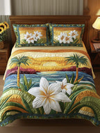 Aloha Comfort 3- Piece Quilted Bedding Set