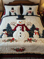 Frosty Friends 3-Piece Quilted Bedding Set