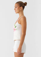 Garrix Bead Cami Top - Ivory Reef