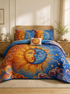 Sun Moon Celestial Dream Quilted 3-Piece Bedding Set