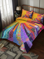 Cheerful Sunshine 3-Piece Quilted Bedding Set
