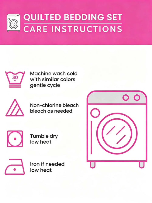 Charming Hydrangea Blossom 3-Piece Quilted Bedding Set
