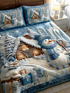 Winter Frost Glow 3-Piece  Quilted Bedding Set