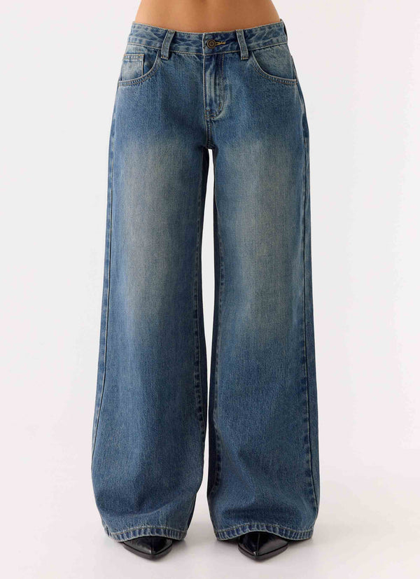 Vintage Blue Bleach Wash