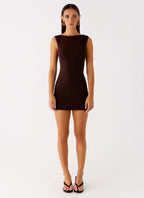 Radia Mini Dress - Chocolate