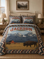 Jackson Wyoming Wilderness Quilted 3-Piece Bedding Set